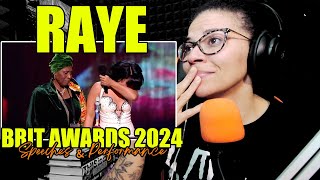 RAYE  BRIT Awards 2024 Medley Ice Cream Man Prada amp Escapism  Reaction [upl. by Hollah]