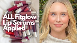 ALL Fitglow Lip Serums Swatched  Compared [upl. by Ahsina296]