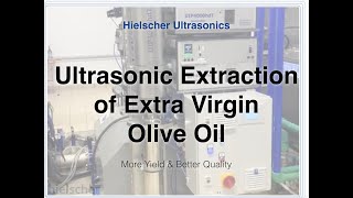 Ultrasonic Olive Oil Extraction in Sicily Using Hielscher Ultrasonics [upl. by Leiser487]