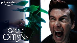 Crowley Versus His House Plants  Good Omens  Prime Video [upl. by Neirol]