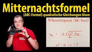 Mitternachtsformel ABCFormel  quadratische Gleichungen lösen [upl. by Brader]