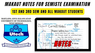 MAKAUT NOTES FOR SEMISTE EXAMINATION 🔴  MAKAUT  ANY SEM  ANY Year  ANY BRANCH makaut [upl. by Stockton]