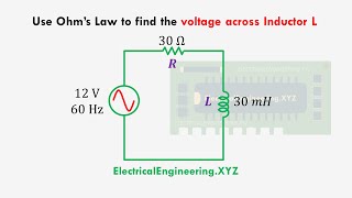 How to Calculate the voltage across inductor L in series RL Circuit [upl. by Ahsad581]