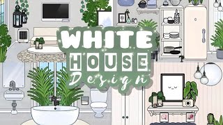 WHITE HOUSE DESIGN Bohemian House 🤍  Toca Boca [upl. by Daile]