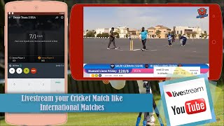 YouTube  Livestream Local Cricket Match  Autoupdate Scorebar  CricHeroes [upl. by Amaryl906]