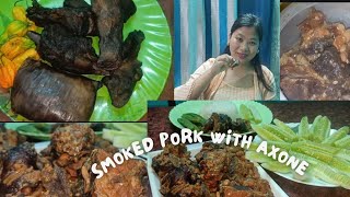 Naga Girl Cooking amp Eating Smoked Pork With Fermented Soyabean 😋😋 [upl. by Nnylkoorb]