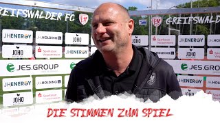 STIMMEN ZUM SPIEL  Greifswalder FC vs ZFC Meuselwitz  Regionalliga Nordost  Saison 2324 [upl. by Esoryram]