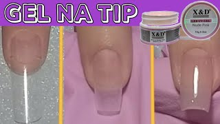 GEL NA TIPS COM GEL XampD  EFEITO NATURAL E SEM MARCAÇÃO [upl. by Hanikahs987]