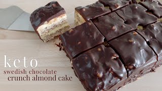 Keto Swedish Chocolate Crunch Almond Cake [upl. by Garges]