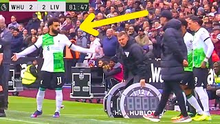 Mo Salah amp Jurgen Klopp CLASH as Liverpool draw with West Ham 22 [upl. by Parsons]