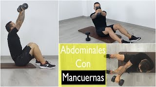 Abdominales con mancuernas para combatir la flaccidez abdominal [upl. by Itnahs]