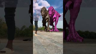 Big dinosaur Trexe chasing pat323 shorts dinosar Superman youtube shorts dinosars video [upl. by Courtund21]