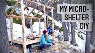 Offgrid micro shelter amp shed Shed near a cliff Ep3 [upl. by Dihgirb]