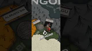 Why did the Mongols Destroy Baghdad shorts mongols map [upl. by Ymorej]