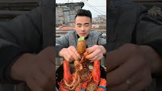 Eating octopus sea fod Mukbang you watched this mukbang spicyfoodeatingshow seafood [upl. by Adnohsed523]