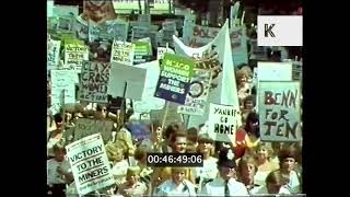 1980s Miners Strike Huge Protest March [upl. by Parthen]