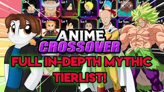 OFFICIAL InDepth All Mythic Unit Tierlist Anime Crossover Defense [upl. by Asaeret]