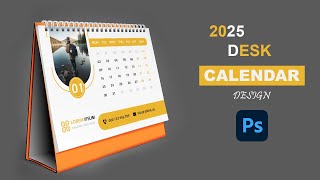 Desk Calendar 2025 Design Photoshop  Tamil Tutorial [upl. by Odnesor786]