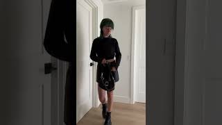 Pleated Vegan Leather Skirt 🔥 outfitideas outfitdiaries lowrisejeans fashion fashionstyle [upl. by Dugas612]