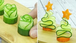 Cucumber amp Carrot decoration ideas  Thaitrick [upl. by Aibar]