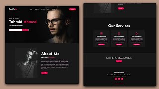 Build a Complete Personal Portfolio Website Using Only HTML And CSS  Pure HTML And CSS [upl. by Ecinrev976]