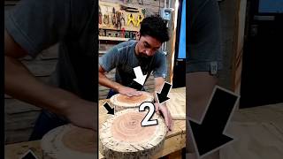 2 TABLA de MADERA redondas con RANURA madera carpenter carpintería shorts rodaja de tronco FÁCIL [upl. by Yerdua894]