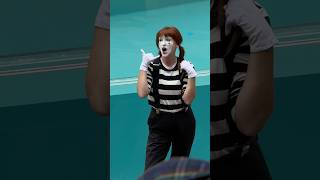 Call me 🤙 Female mime Seaworld Megan seaworldmime funny [upl. by Irak]