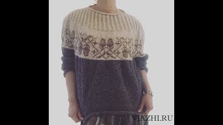 Свитер с желудями Мой Acorn by Junko Okamoto Galinca Knit [upl. by Vivienne530]