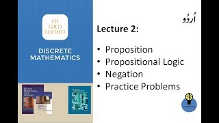 Lecture 2  Discrete Mathematics Proposition Propositional Logic and Negation in Hindi Urdu [upl. by Hsreh]