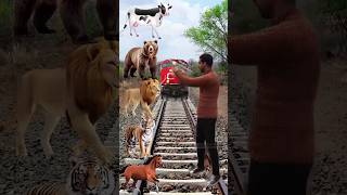 WoW wild animals turn into cow bull goat and Dog 🤣🤣 funny trending shorts [upl. by Zischke]