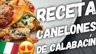 Receta Canelones de Calabacín [upl. by Adnilemreh79]