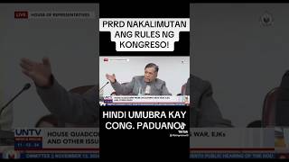 EX PRES RODRIGO DUTERTE FORGOT THE RULES OF CONGRESS DIGONG VS PADUANO quadcom [upl. by Eniladam]