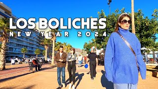 Los Boliches Fuengirola Spain New Year January 2024 Update Costa del Sol  Málaga 4K [upl. by Torie]