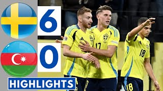 🟡Sweden vs Azerbaijan 60  All Goals amp Extended HIGHLIGHTS  UEFA Nations League [upl. by Haroppiz]