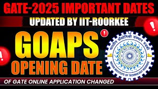 BIG NEWS important Announcement GATE 2025 GOAPS [upl. by Schreibe]