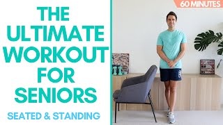 Full Body Workout For Seniors  60 Minutes Seated and Standing [upl. by Phipps]