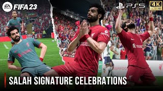 FIFA 23  Salah All Signature Celebrations  PS5™ 4K 60FPS [upl. by Ynez]