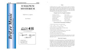 O Magnum Mysterium BL1081 by Evan Ramos [upl. by Sanjiv]