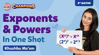 Exponents and Powers Class 8 Maths Chapter 12 in One Shot  BYJUS  Class 8 [upl. by Glover]