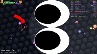 Slitherio AI Monster Snake Vs Invisible Giant Snake  Epic Skin Slitherio Vip Best Gameplay [upl. by Waddle]