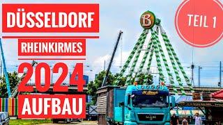 Düsseldorf  Rheinkirmes 2024 Aufbau Teil 1 [upl. by Eugenle]