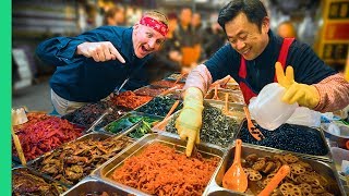 Traditional Korean Street Food Tour at Gwangjang Market in Seoul [upl. by Llenroc]