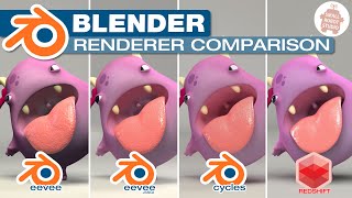 Blender 3D Eevee SSGI Cycles amp Redshift Render Comparison [upl. by Inahet]