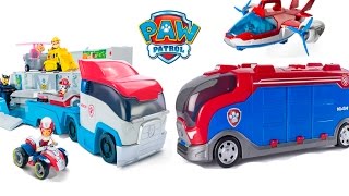 Paw Patrol Giant Toys Mission Cruiser Paw Patroller Air Patroller Rocky Repair Kart Transformers [upl. by Eslud]