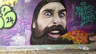 Beard Meets Food graffiti Tunnel piece Peterborough [upl. by Aoniak]