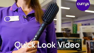 REVAMP Progloss DeepForm Hair Straightening Brush  Quick Look [upl. by Sitoeht]