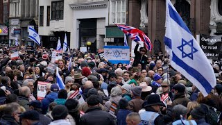 ‘Extraordinary’ London rally against antiSemitism in ‘stark contrast’ to proPalestine protests [upl. by Elac537]