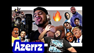 AZERRZ  Hit Rap Songs in Voice Impressions  SICKO MODE Mo Bamba Bleed it  MORE  REACTION [upl. by Las323]