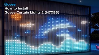 How To Install Govee Curtain Lights 2 H70B5 [upl. by Aneis285]