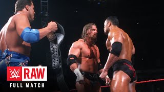 FULL MATCH Kurt Angle vs The Rock vs Triple H – WWE Title Triple Threat Match Raw Oct 23 2000 [upl. by Eyla]